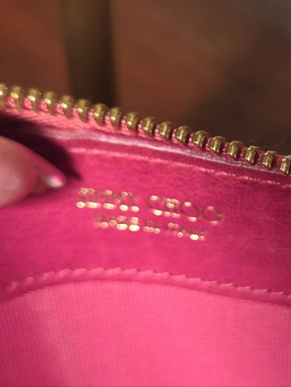 Jimmy Choo Fuchsia/Magneta Filipa Leather Wallet